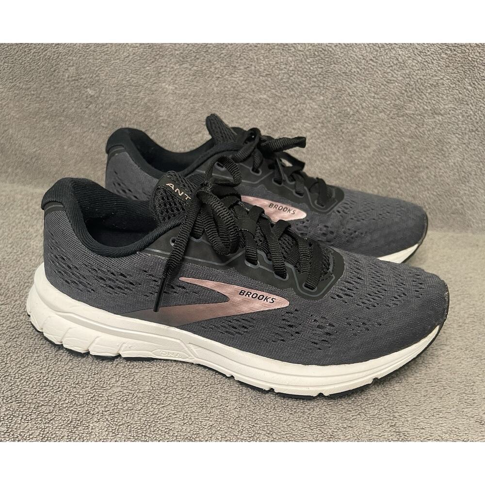 Brooks Anthem 4 Running Shoes Women Size 6B Gray Bronze Comfort Low Sneakers